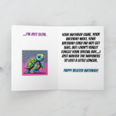 Farbenfrohe Schildkröte Belated Geburtstag Karte (Innenseite)