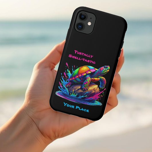 Farbenfrohe Schildkröte Case-Mate iPhone Hülle
