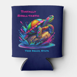 Farbenfrohe Schildkröte Dosenkühler