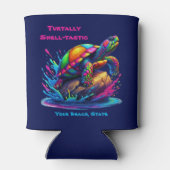 Farbenfrohe Schildkröte Dosenkühler (Rückseite)