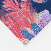 Farbenfrohe Schildkröte Fleecedecke (Ecke)