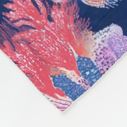 Farbenfrohe Schildkröte Fleecedecke (Ecke)