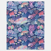 Farbenfrohe Schildkröte Fleecedecke (Vorderseite)