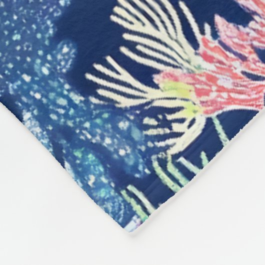 Farbenfrohe Schildkröte Fleecedecke (Ecke)