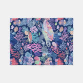 Farbenfrohe Schildkröte Fleecedecke (Vorderseite (Horizontal))