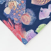 Farbenfrohe Schildkröte Fleecedecke (Ecke)