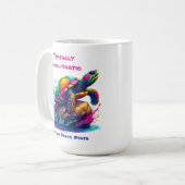 Farbenfrohe Schildkröte Kaffeetasse (Vorderseite Links)
