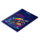 Farbenfrohe Schildkröte Notizblock (Linke Seite)