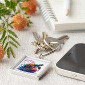 Farbenfrohe Schildkröte Schlüsselanhänger (Seite)