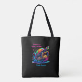 Farbenfrohe Schildkröte Tasche (Rückseite)