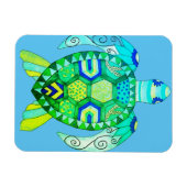 Farbenfrohe Schildkröte zeichnend Magnet (Horizontal)