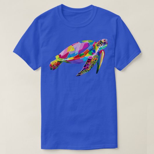 Farbenfrohe Schildkröten schwimmende See Tortoise T-Shirt (Design vorne)