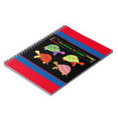 Farbenfrohe Schildkrötengestaltung für Enkel Notizblock (Linke Seite)