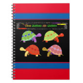 Farbenfrohe Schildkrötengestaltung für Enkel Notizblock (Vorderseite)