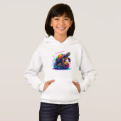Farbenfrohe Schildkrötenpflücke Hoodie (Vorne ganz)