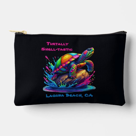 Farbenfrohe Schildkrötenpüree Zubehörtasche (Vorderseite)