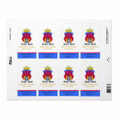 Farbenfrohe SchildZuhause aus Bieretiketten (Vorne)