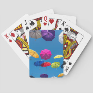 Farbenfrohe Schirme Poker Spielkarten