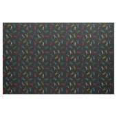 Farbenfrohe Schissmuster schwarzer Hintergrund Stoff (Fat Quarter (45,7 x 55,9 cm))