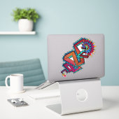 Farbenfrohe Schlange Aufkleber (Laptop auf Schreibtisch)