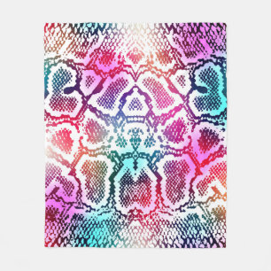 Farbenfrohe Schlange Skin Textur Muster. Fleecedecke