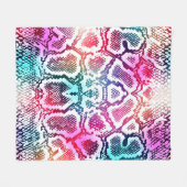 Farbenfrohe Schlange Skin Textur Muster. Fleecedecke (Vorderseite (Horizontal))