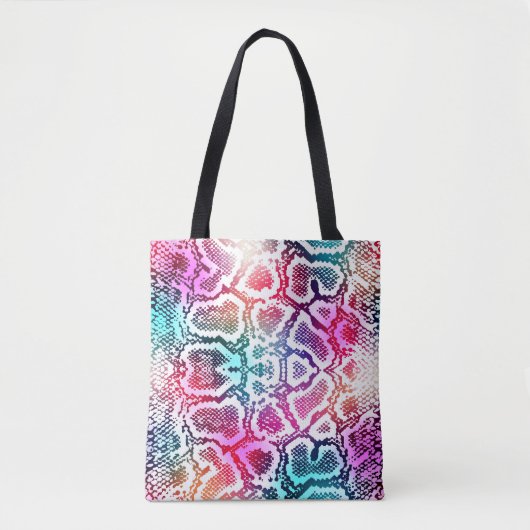 Farbenfrohe Schlange Skin Textur Muster. Tasche (Vorderseite)