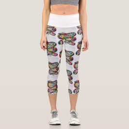 Farbenfrohe Schlangen Hochgebranntes Capris