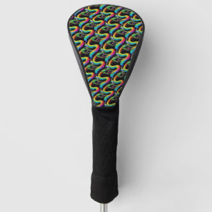 Farbenfrohe Schlangen-Illustration Golf Headcover
