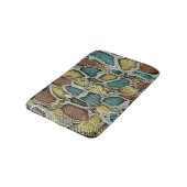 Farbenfrohe Schlangenhaut: nahtloses Design. Badematte (Schrägansicht)