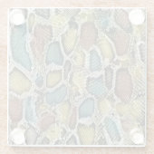 Farbenfrohe Schlangenhaut: nahtloses Design. Glasuntersetzer (Rückseite)