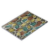 Farbenfrohe Schlangenhaut: nahtloses Design. Notizblock (Linke Seite)