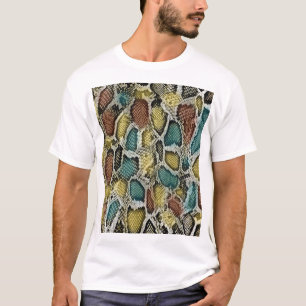 Farbenfrohe Schlangenhaut: nahtloses Design. T-Shirt