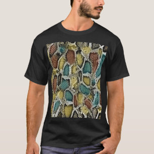 Farbenfrohe Schlangenhaut: nahtloses Design. T-Shirt