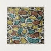Farbenfrohe Schlangenhaut: nahtloses Design. Wandteppich (Vorderseite (Horizontal))