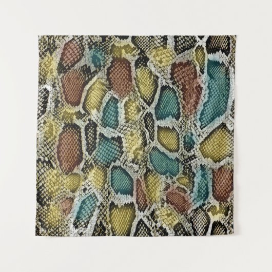 Farbenfrohe Schlangenhaut: nahtloses Design. Wandteppich (Vorderseite)