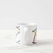 Farbenfrohe, schlichte moderne coole, urbane Trend Espressotasse (Rückseite)