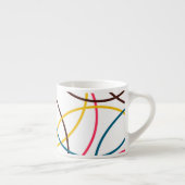 Farbenfrohe, schlichte moderne coole, urbane Trend Espressotasse (Rechts)