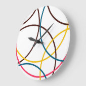 Farbenfrohe, schlichte moderne coole, urbane Trend Große Wanduhr (Winkel)