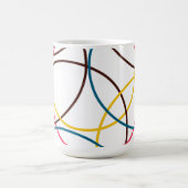 Farbenfrohe, schlichte moderne coole, urbane Trend Kaffeetasse (Mittel)