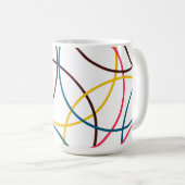 Farbenfrohe, schlichte moderne coole, urbane Trend Kaffeetasse (VorderseiteRechts)