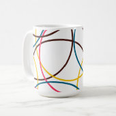 Farbenfrohe, schlichte moderne coole, urbane Trend Kaffeetasse (Vorderseite Links)