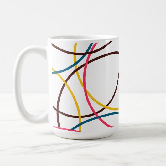 Farbenfrohe, schlichte moderne coole, urbane Trend Kaffeetasse (Links)