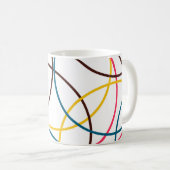 Farbenfrohe, schlichte moderne coole, urbane Trend Kaffeetasse (VorderseiteRechts)