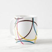 Farbenfrohe, schlichte moderne coole, urbane Trend Kaffeetasse (Vorderseite Links)