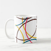 Farbenfrohe, schlichte moderne coole, urbane Trend Kaffeetasse (Links)