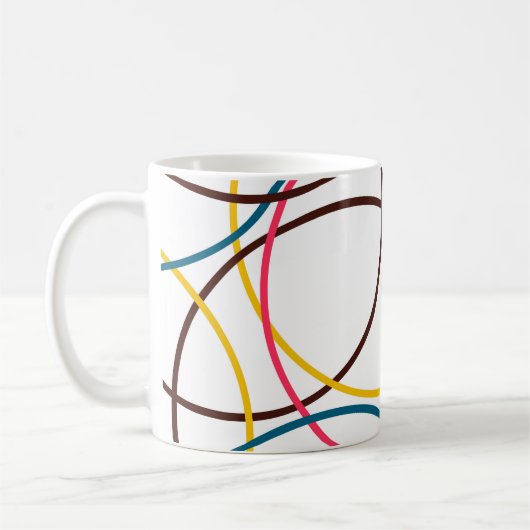 Farbenfrohe, schlichte moderne coole, urbane Trend Kaffeetasse (Links)