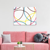 Farbenfrohe, schlichte moderne coole, urbane Trend Leinwanddruck (Insitu (Wohnzimmer))