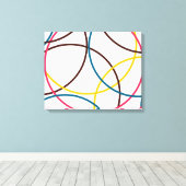 Farbenfrohe, schlichte moderne coole, urbane Trend Leinwanddruck (Insitu (Holzboden))