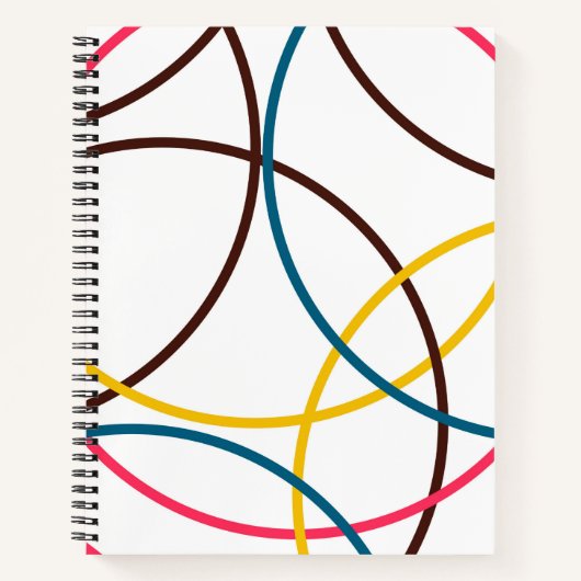 Farbenfrohe, schlichte moderne coole, urbane Trend Notizblock (Vorderseite)